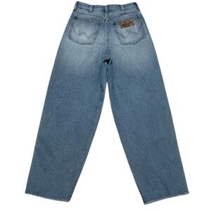 Wrangler Fred Segal jeans wide leg highwaist raw hem Baggy Sz 25